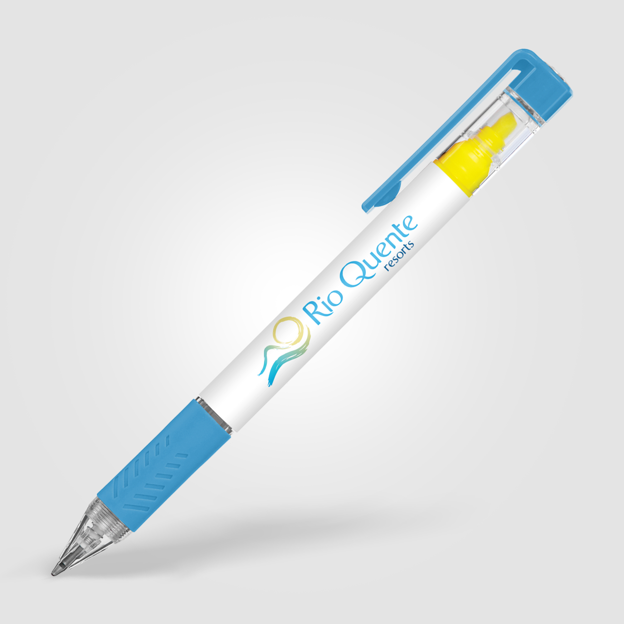 Stylo/Surligneur personnalisable - Bergman Bleu clair